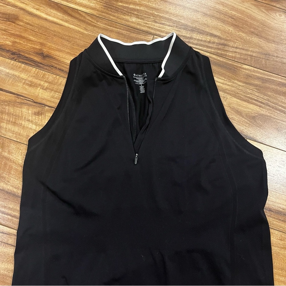 Athleta Black Tank Top with White Trim